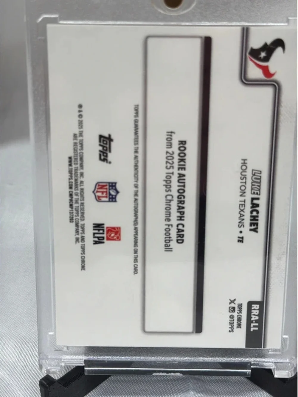 Luke Lachey autographed football card